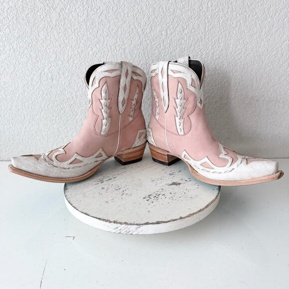 Lane CHASE THE WIND Womens Cowboy Bootie 11 Western Pink Cowgirl Short Boots - Picture 7 of 11